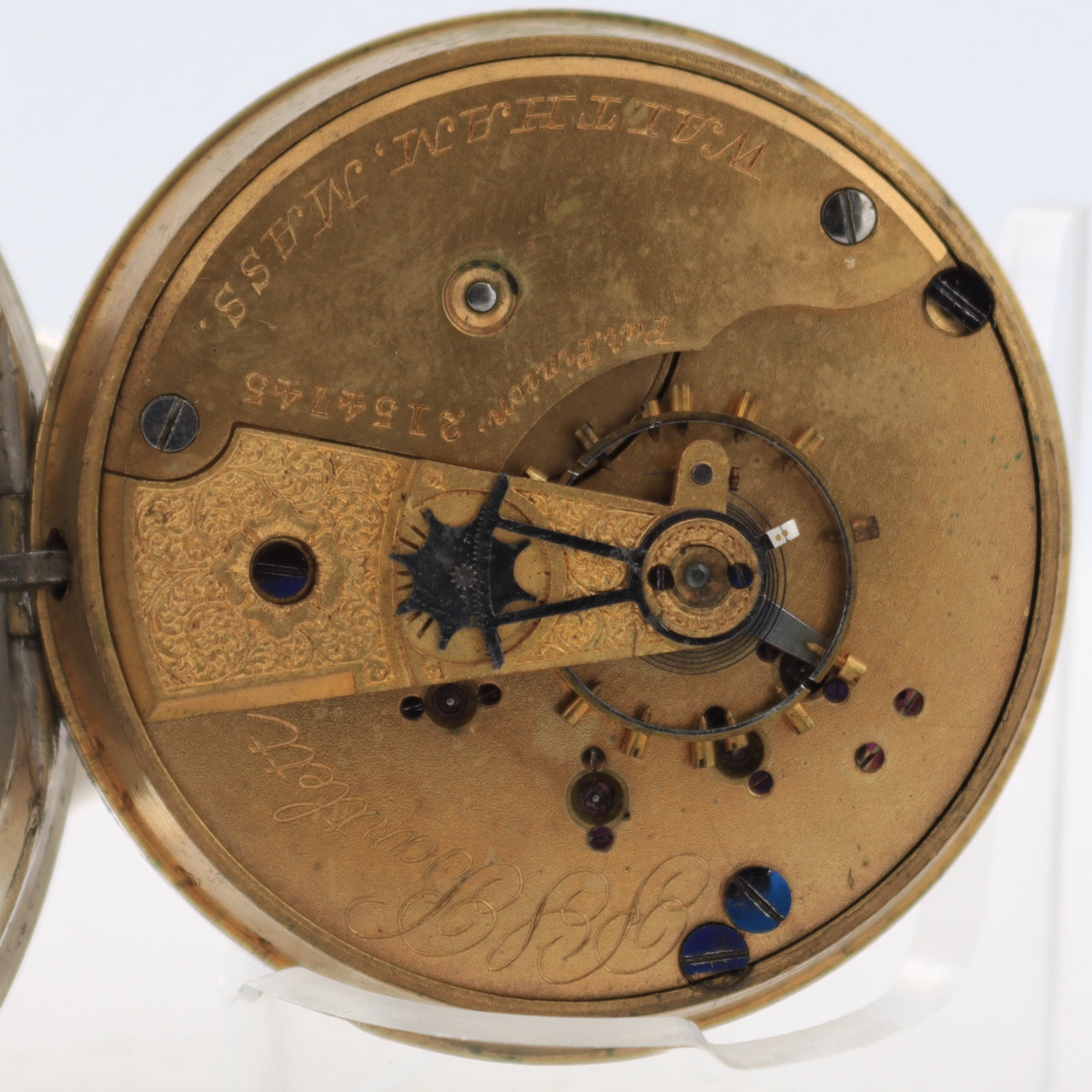 Antique 18 Size Waltham Hunter Config. Pocket Watch P.S. Bartlett Coin Silver