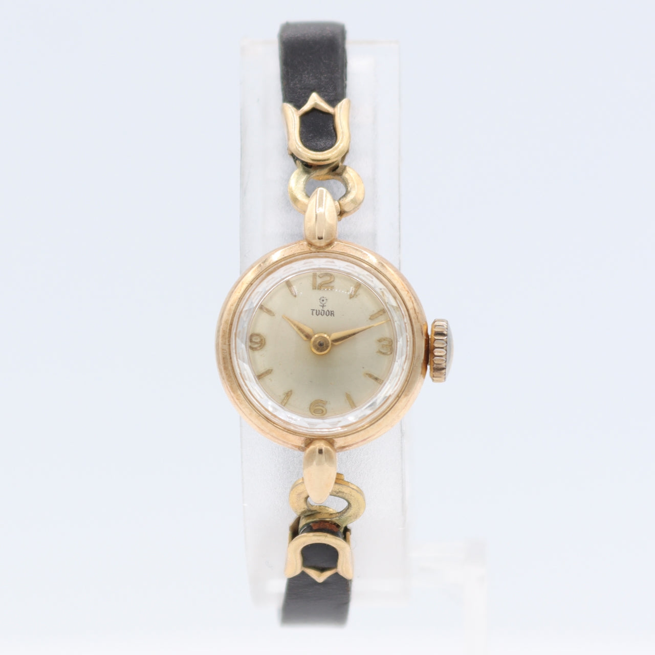 Vintage Tudor Cocktail 17 Jewel Ladies Mechanical Wristwatch Swiss 9k Gold