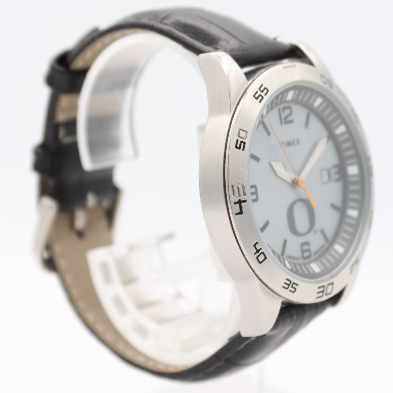 42mm Timex Indiglo WR50M Men's Quartz Wristwatch Steel University of Oregon