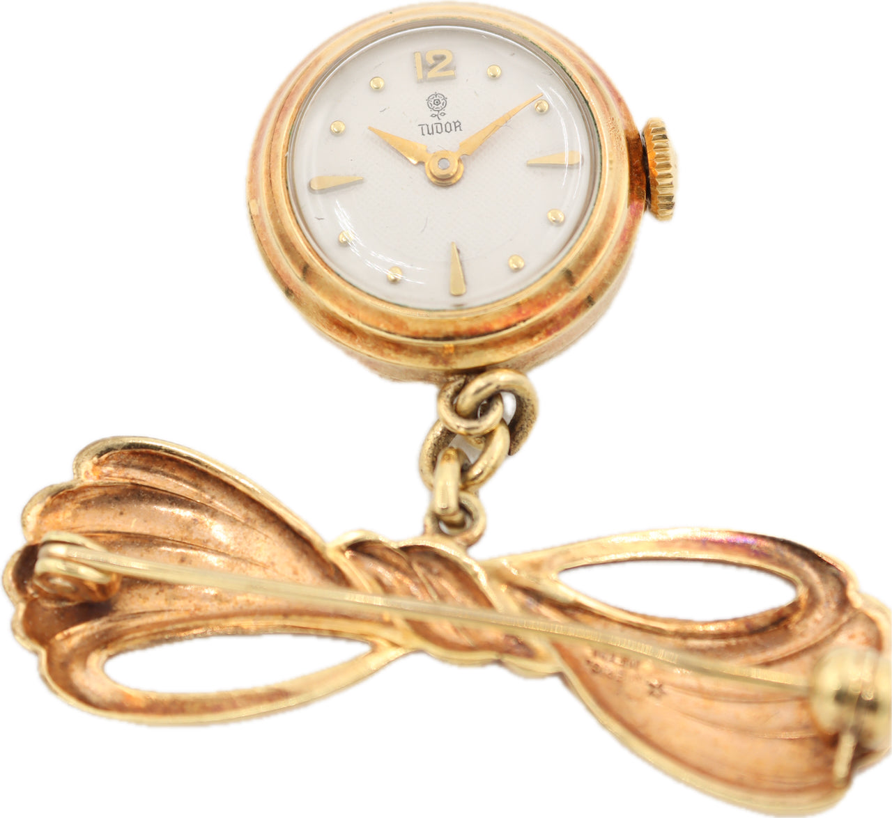 Vintage 19mm Tudor Ladies Mechanical Pendant Watch Swiss Made Gold Filled
