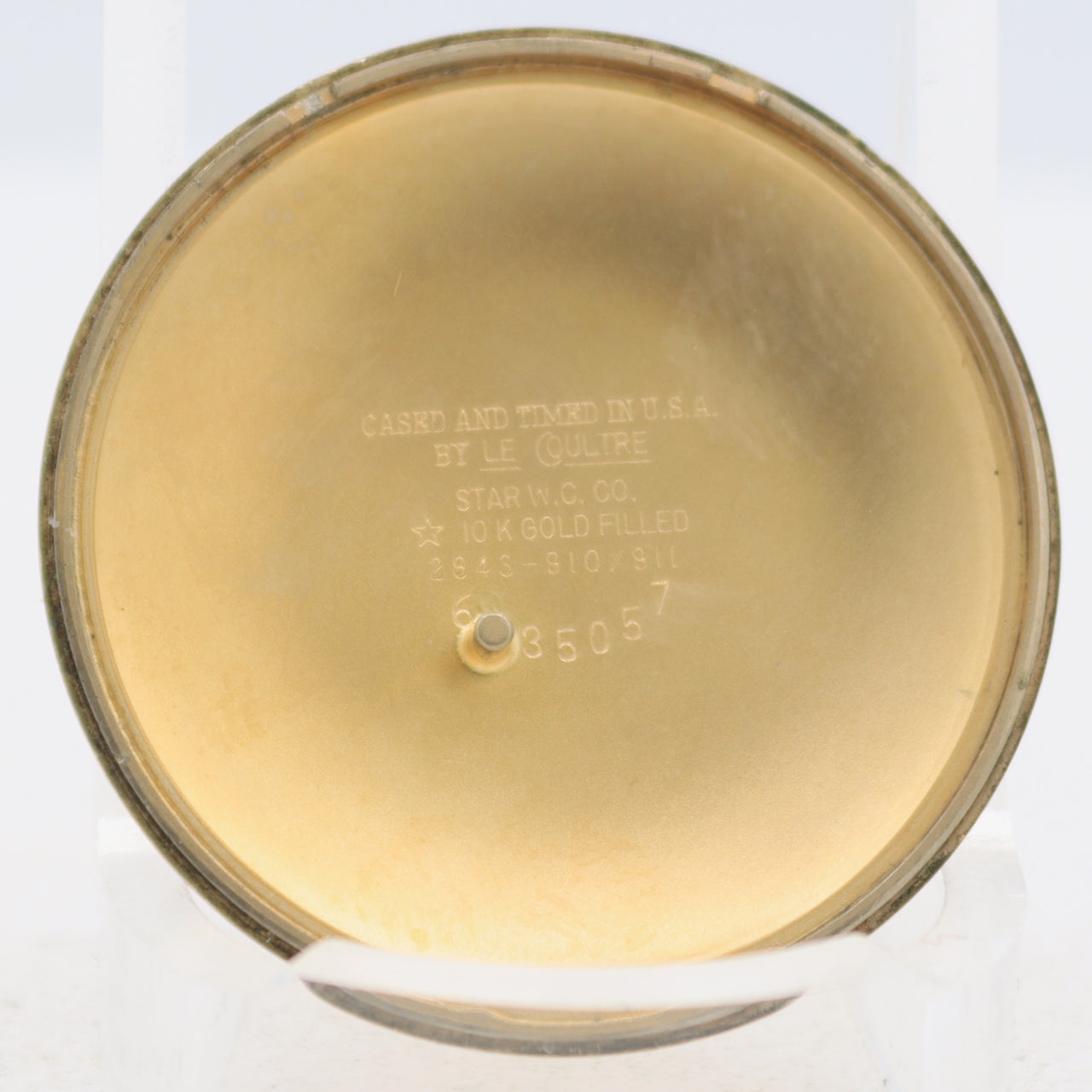 Antique 40mm LeCoultre Memovox w Date Alarm Pocket Watch K911 10k GF Swiss