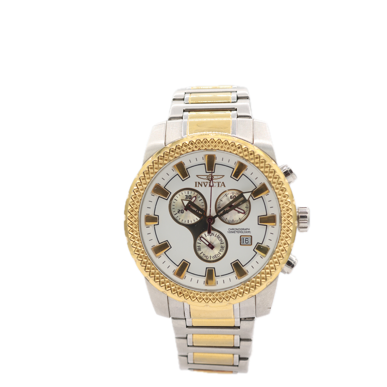 Vintage Invicta 5272 Men's Quartz Chronograph Wristwatch Swiss Stainless Steel