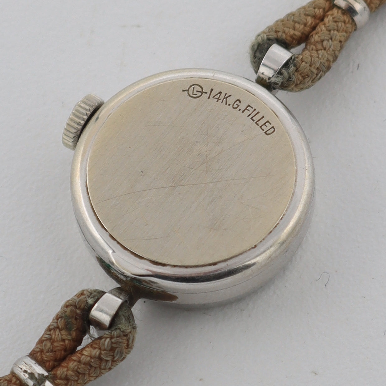 Vintage Movado Cocktail Ladies Mechanical Wristwatch Swiss 14k White GF