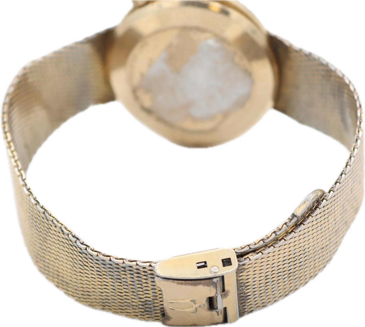 Vintage 36mm Accutron Bark Finish Ladies Tuning Fork Wristwatch 218 USA 10k GF