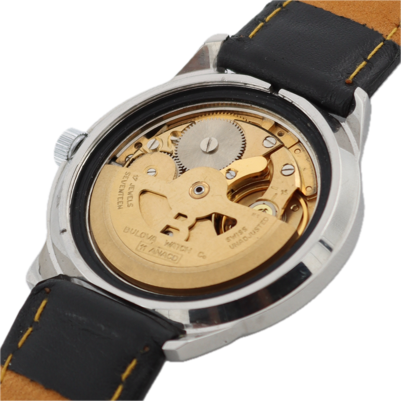 Vintage 1971 Bulova 3007 Sea King Date Men's Automatic Wristwatch Swiss Steel