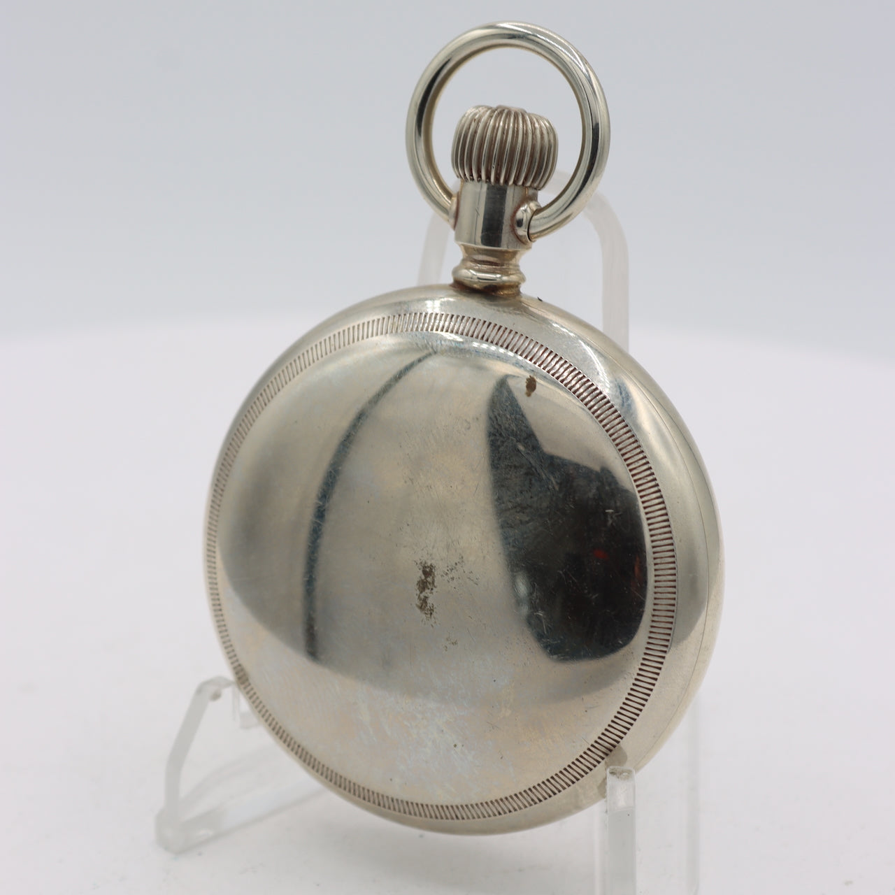Antique 18s 1897 Rockford Coin Edge 17 Jewel Pocket Watch 930 Ore Silver USA