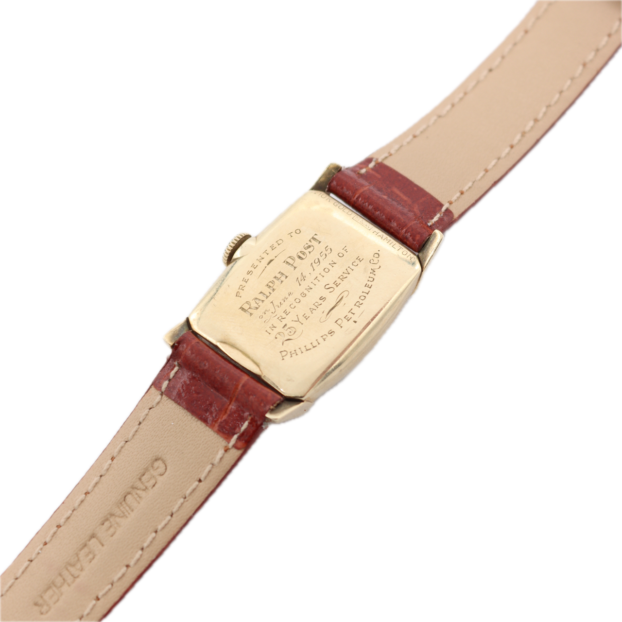 Vintage Hamilton Phillips 66 Award Men's Mechanical Wristwatch 754 USA 10k Gold