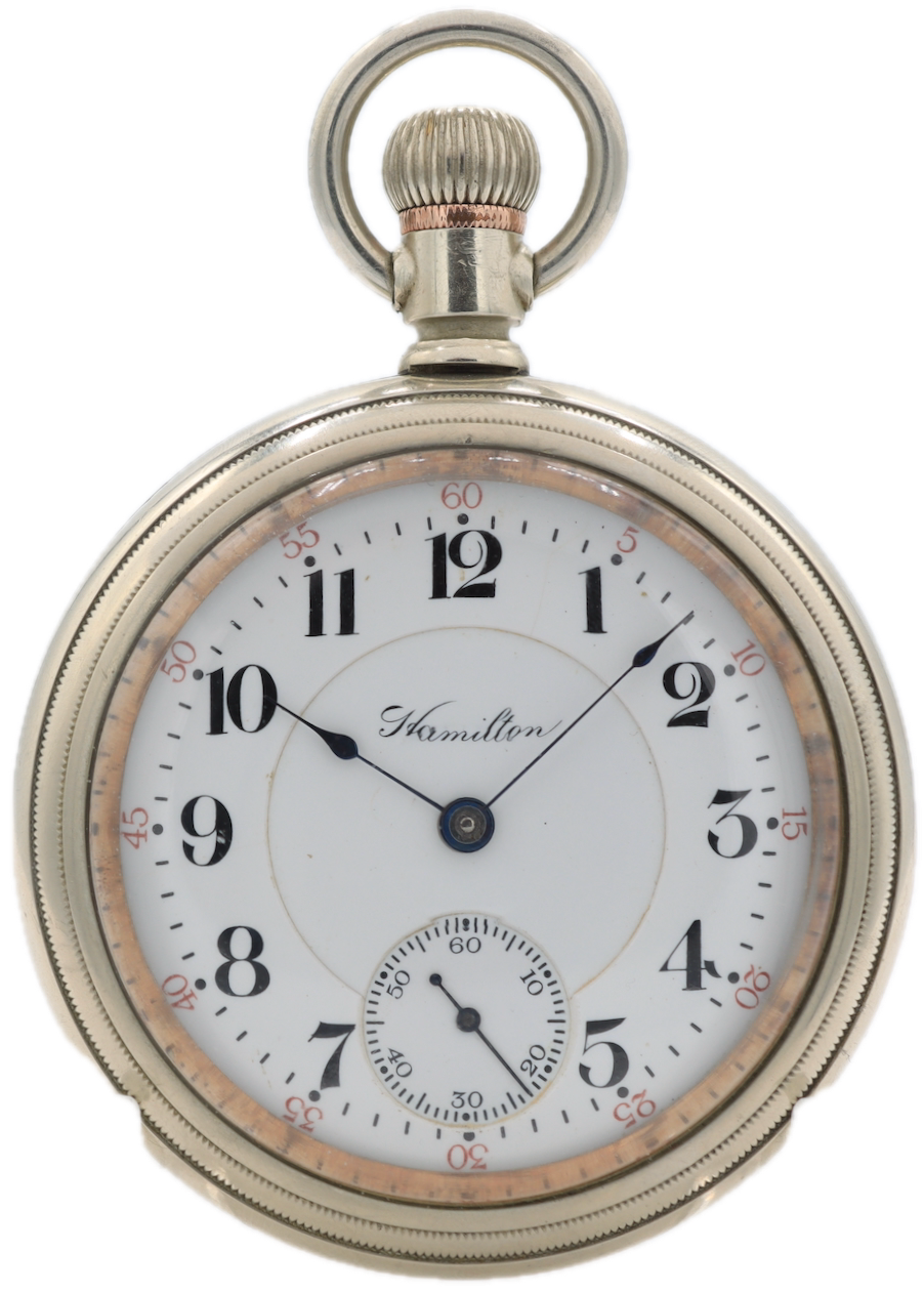 Antique 18s 1909 Hamilton Swingout 17 Jewel Pocket Watch 924 Nickel Alloy USA