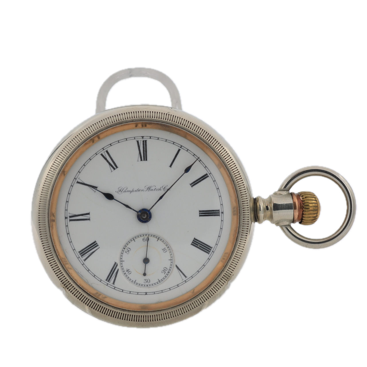 Antique 18s 1892 Hampden Swingout 9J Hunter Config. Pocket Watch Gladiator