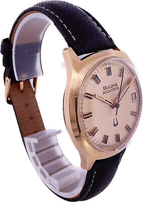 Vintage Bulova Accutron Tuning Fork Wristwatch 218 1M w Rare Fork Jubilee Dial