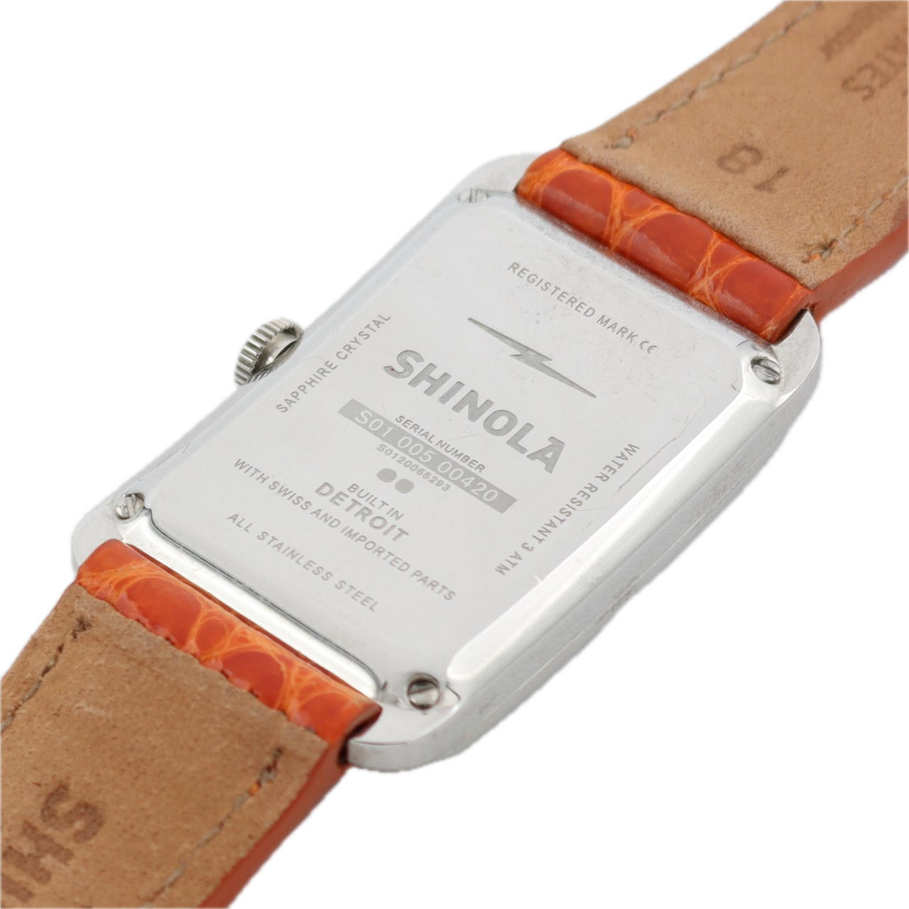 Vintage 24mm Shinola Muldowney White Men's Quartz Wristwatch USA Steel