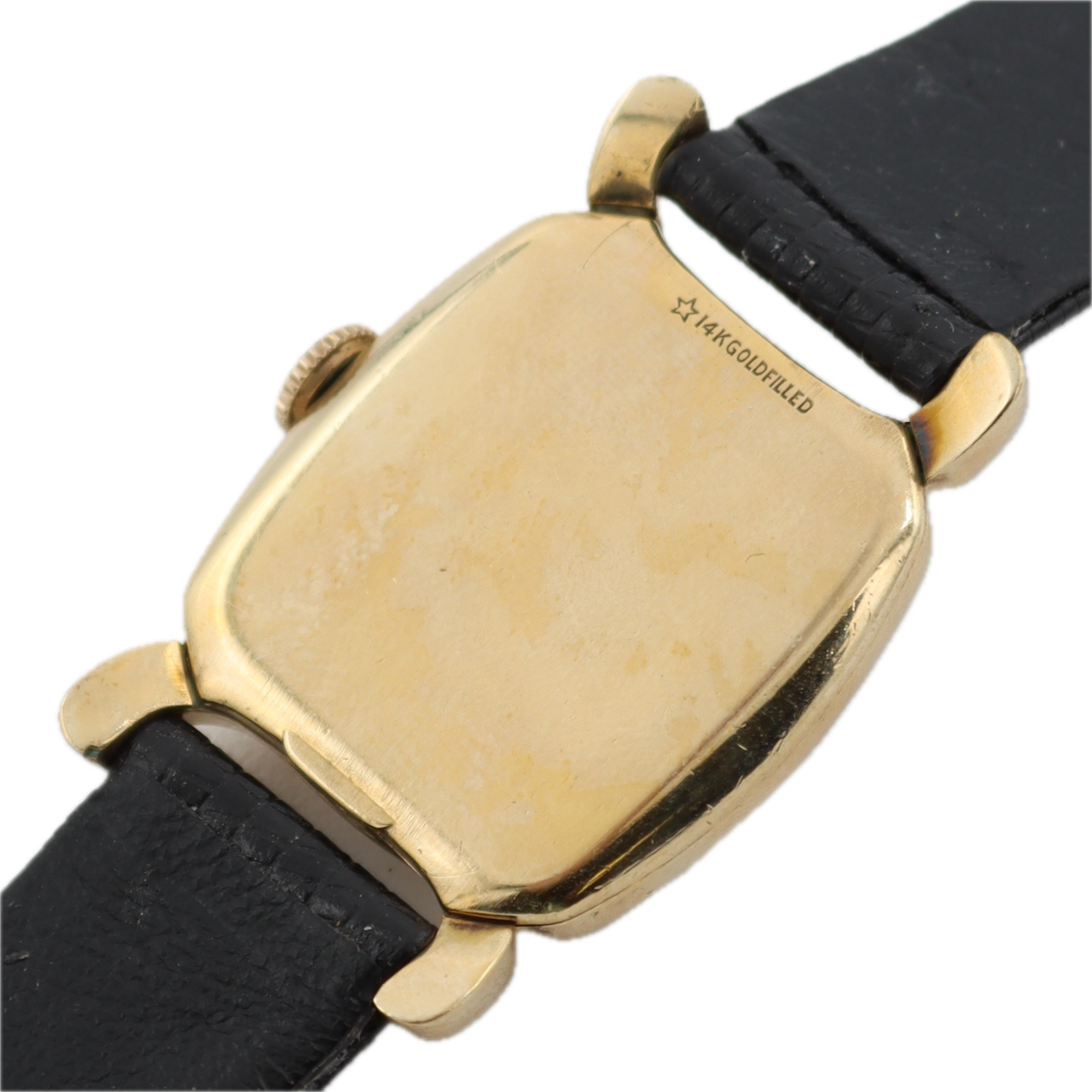 Vintage Lord Elgin 4815G Square Horn Lugs Men's Mechanical Wristwatch 680 14k GF