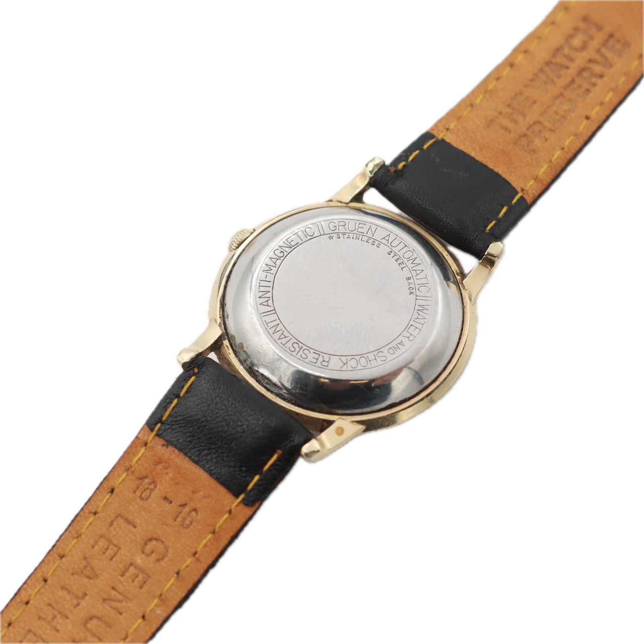 Vintage Gruen Precision Arrows Men's Automatic Wristwatch Swiss Steel & 10k GF