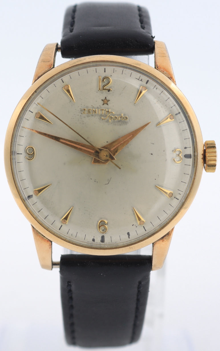 Vintage Zenith Sporto Men's Mechanical Wristwatch 120 Swiss Steel & Gold Filled