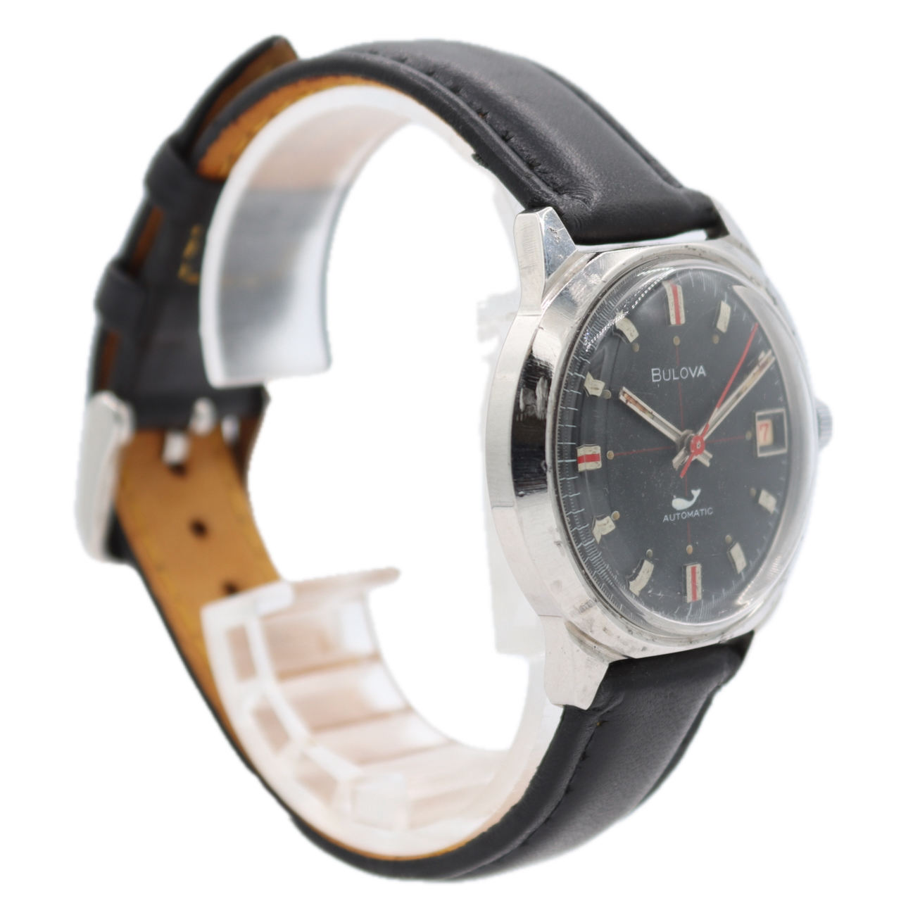 Vintage 1971 Bulova 3007 Sea King Date Men's Automatic Wristwatch Swiss Steel