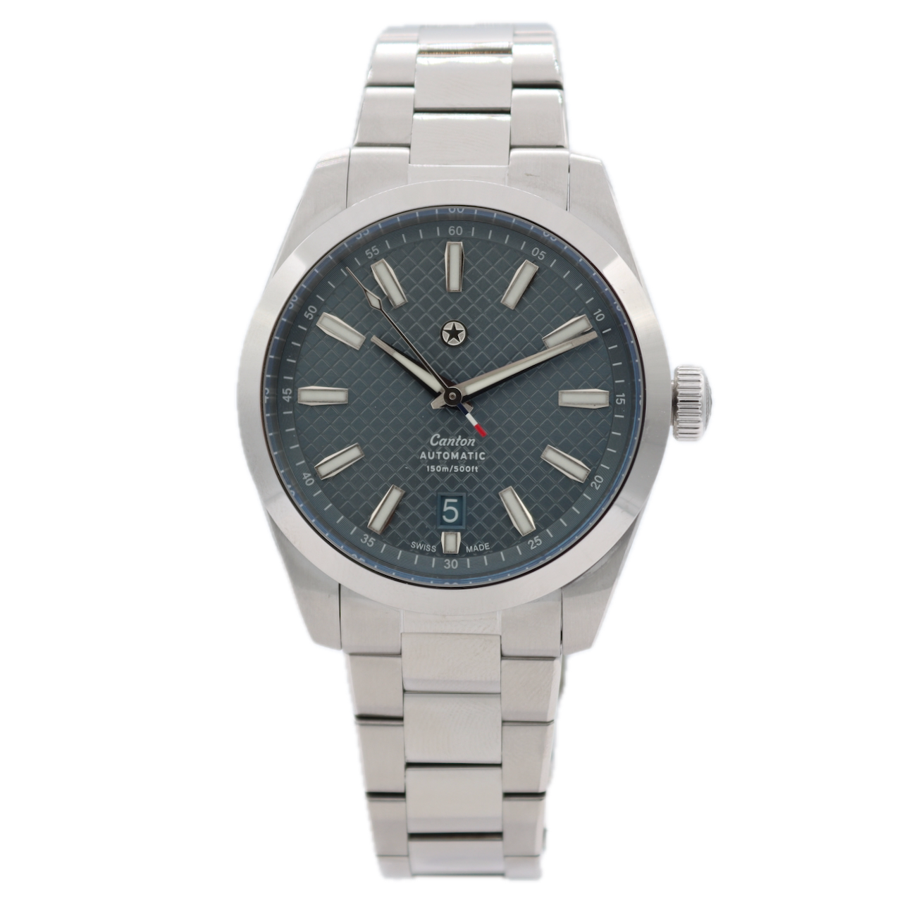 Jack Mason Canton Men's Automatic Wristwatch La Joux Perret G100 Swiss Steel