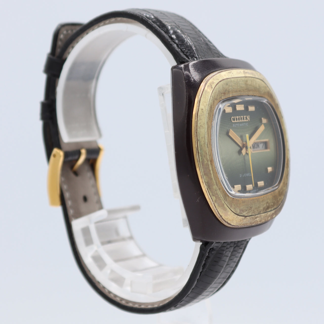 Vintage 39mm Citizen 61-0101 Day Date Men's AutomaticWristwatch6501 Steel & Gold