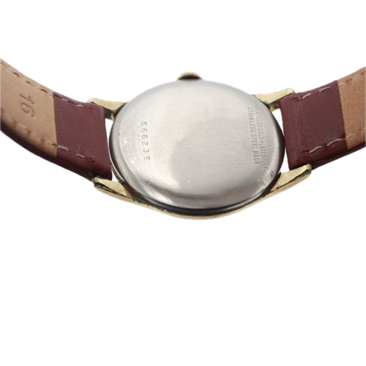Vintage Benrus Waffle Crosshair Dial Men's Mechanical Wristwatch Steel & 10k RGP
