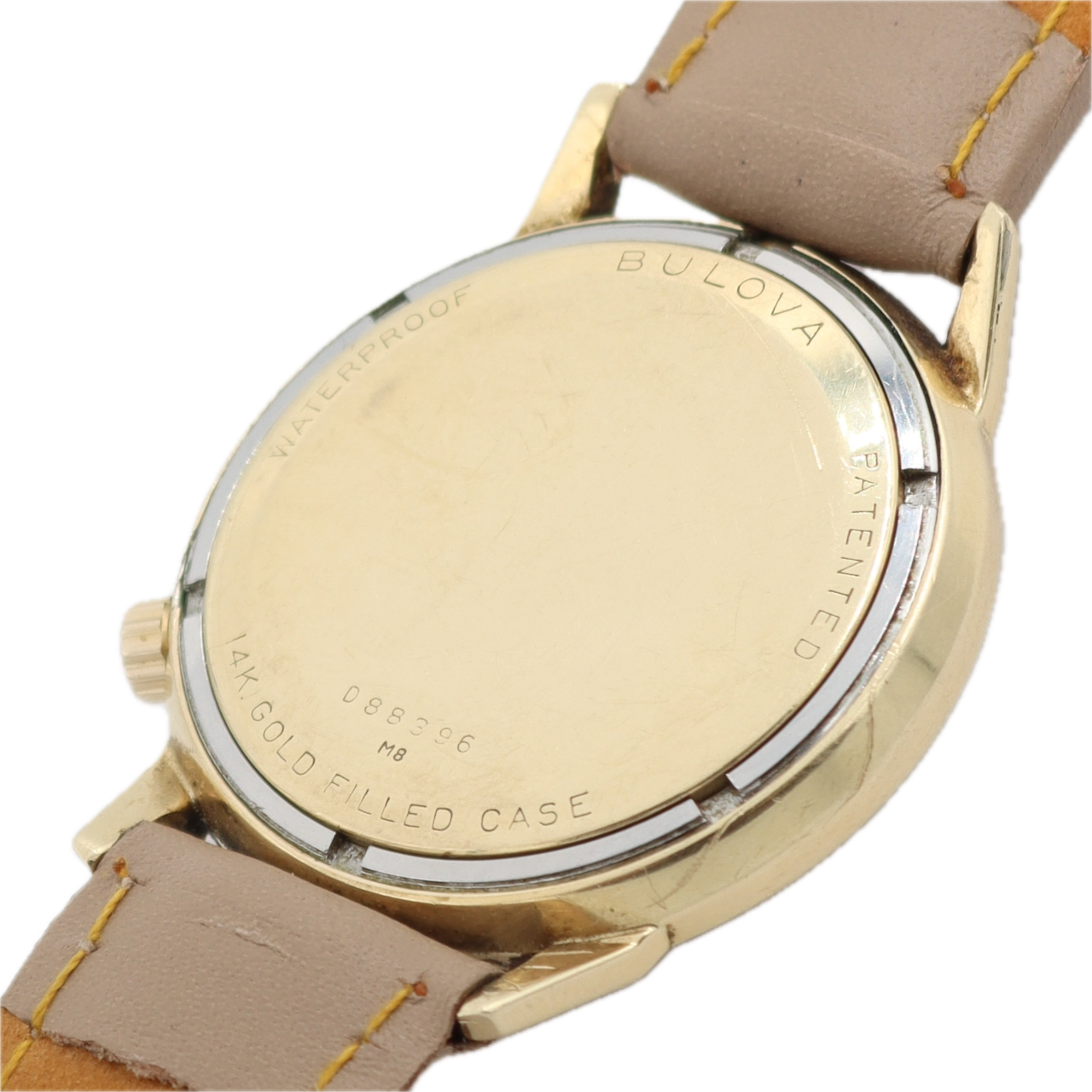 Vintage 1968 Accutron 2661 Date Men's Tuning Fork Wristwatch 218D USA 14k GF