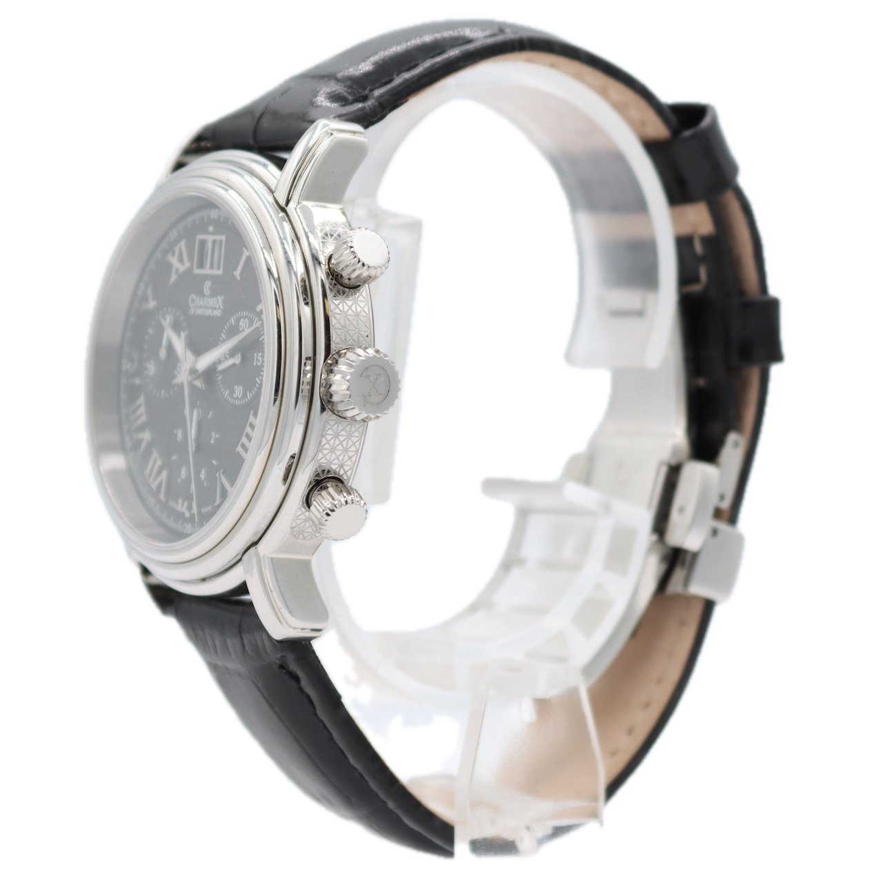 41mm Charmex S/2994 Monaco 1766 Men's Quartz Wristwatch 5040.B Swiss Steel