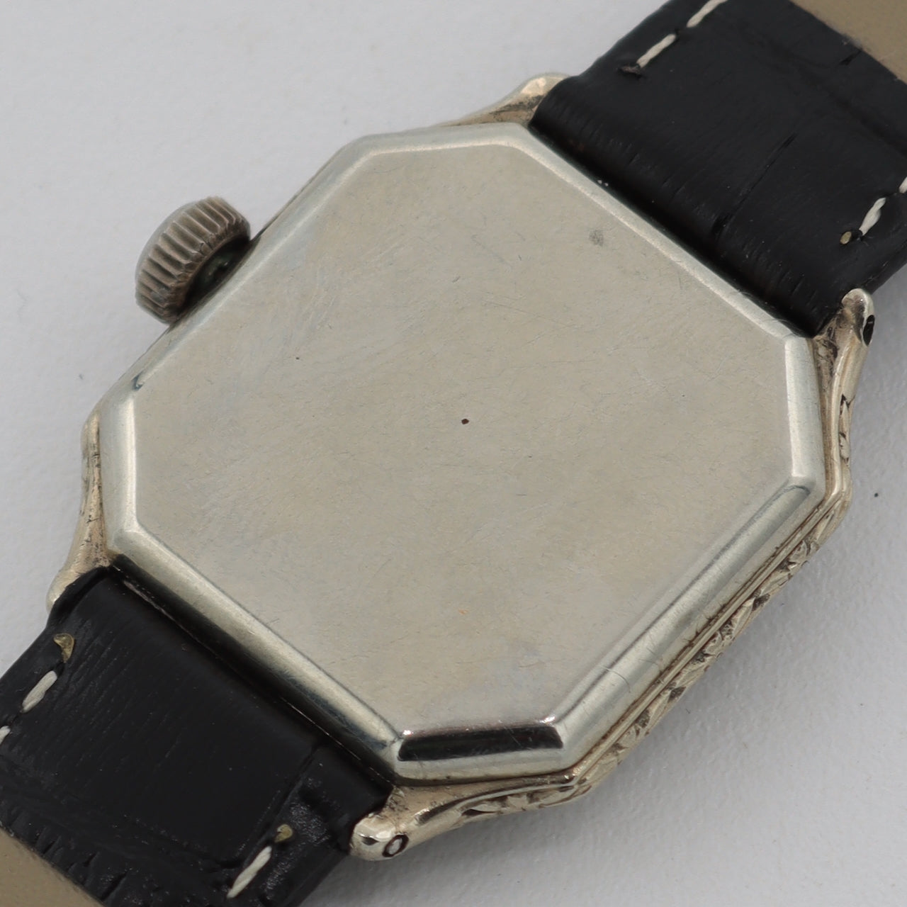 Vintage Gruen 885-7 Art Deco Men's Mechanical Wristwatch Swiss 14k White GF