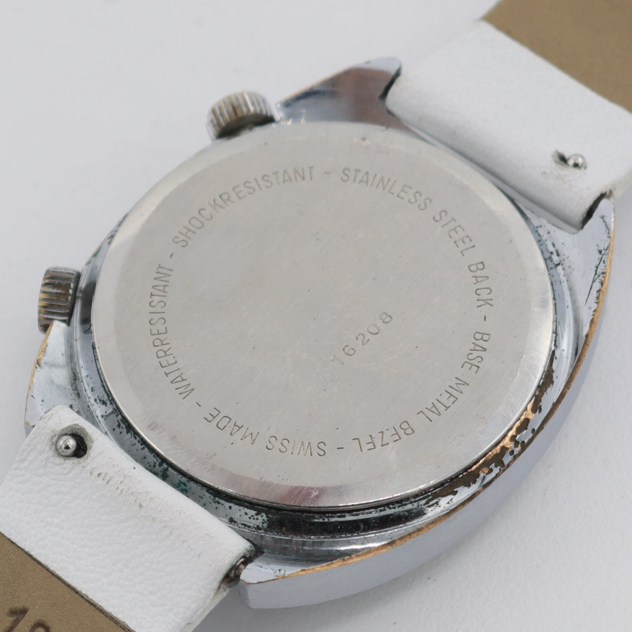 Vintage Sears 16208 Alarm Men's Mechanical Wristwatch Swiss Steel & Chrome
