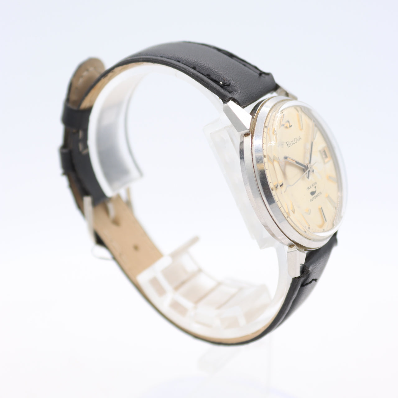 Vintage 33mm 1979 Bulova Sea King Men's Automatic Wristwatch 11ANACD Steel Runs