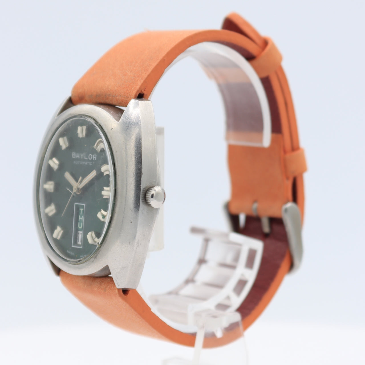 36mm Baylor AS 1906 Day Date EGG Men's Automatic Wristwatch A.Schild 1906 Steel