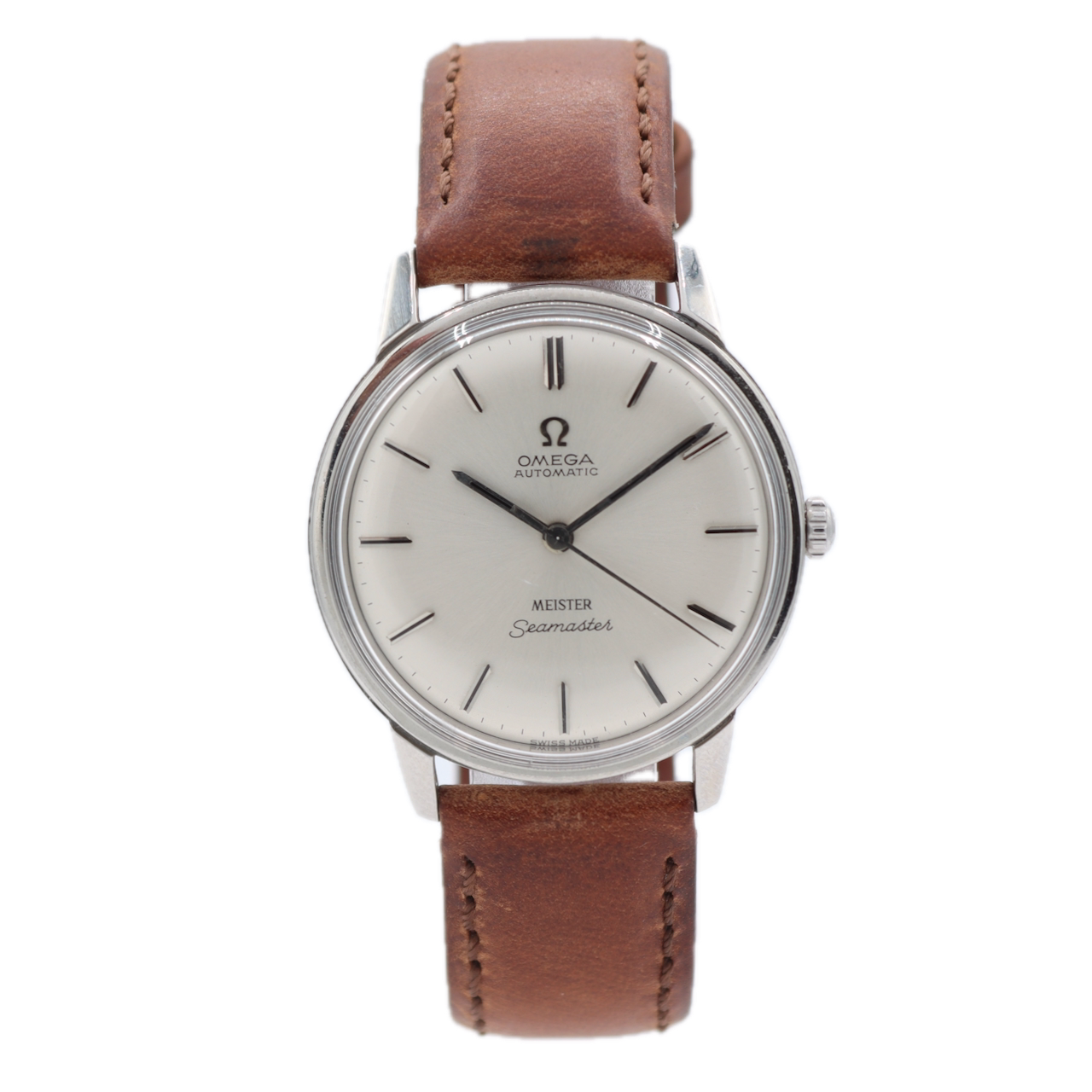 34.5mm 1965 Omega Meister 165.002 Seamaster Men's Automatic Wristwatch 552 Steel