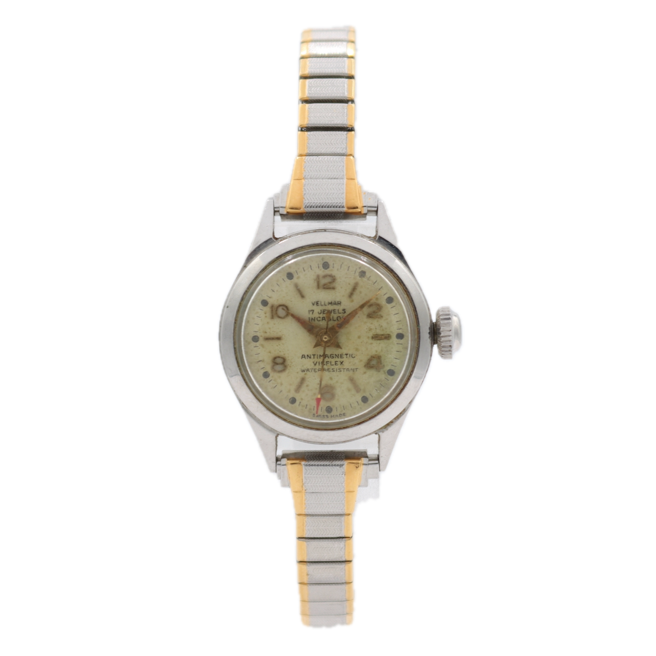 Vintage 23mm Vellmar Vicflex Ladies Mechanical Wristwatch A.Schild 1240 Steel