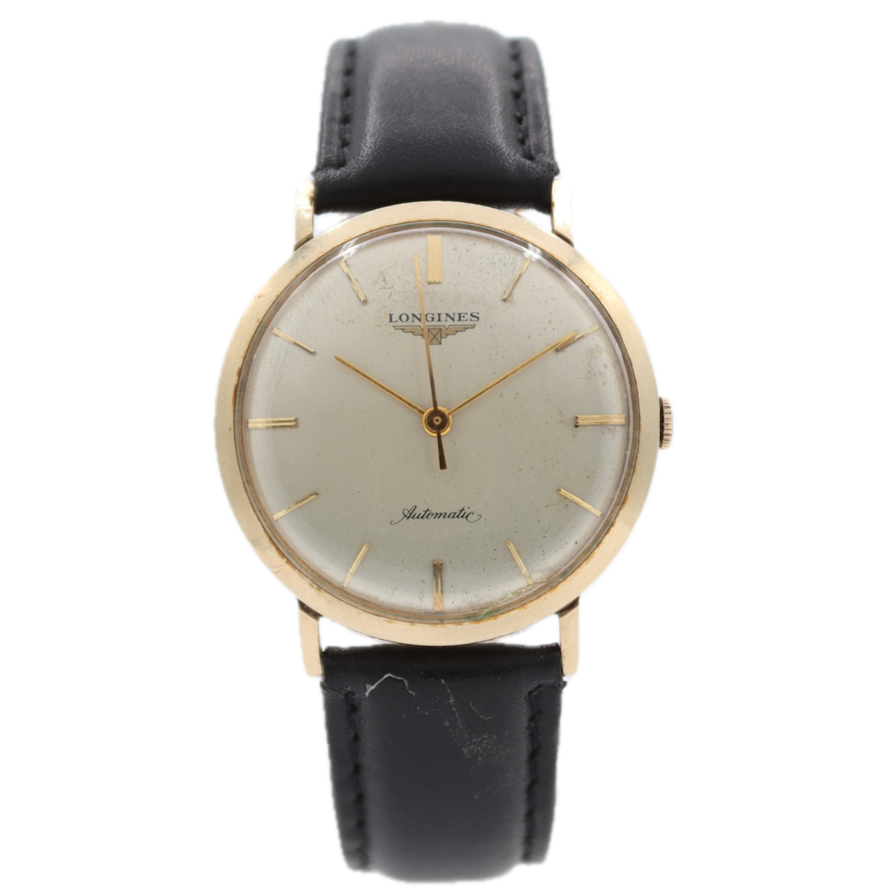 Vintage 1957 Longines 1023 Dress Men's Automatic Wristwatch 19AS Swiss 10k GF