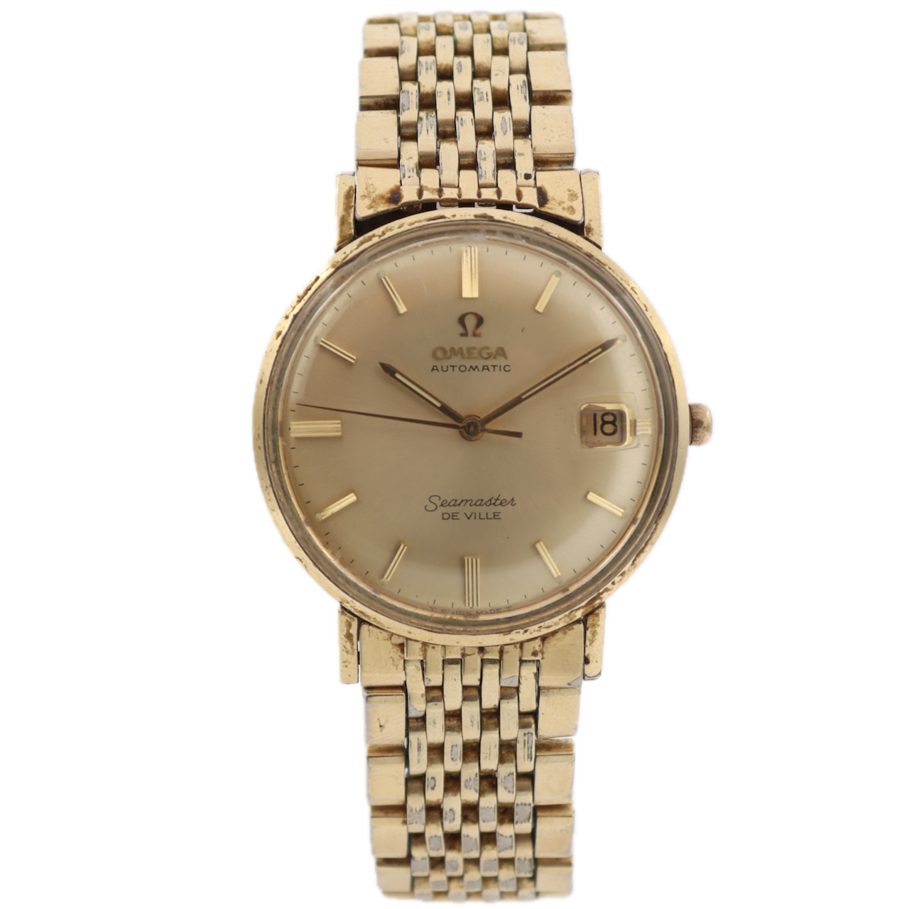 Vintage Omega Seamaster De Ville Men's Automatic Wristwatch Swiss Gold FIlled