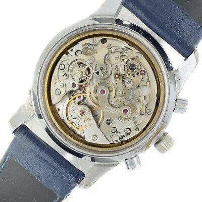 Vintage Wakmann Big Boy 13.36.00 Men Chronograph Watch Valjoux 234 Rare Serviced