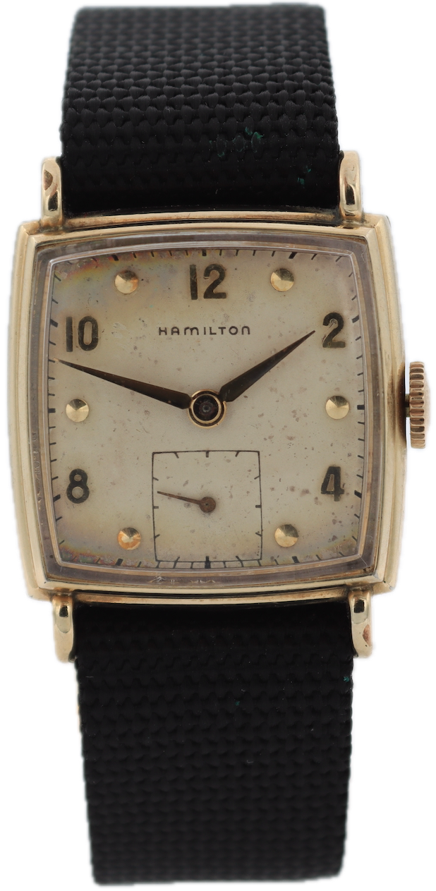 Vintage Hamilton Dyson Men's Mechanical Wristwatch 747 USA 14k Gold Filled