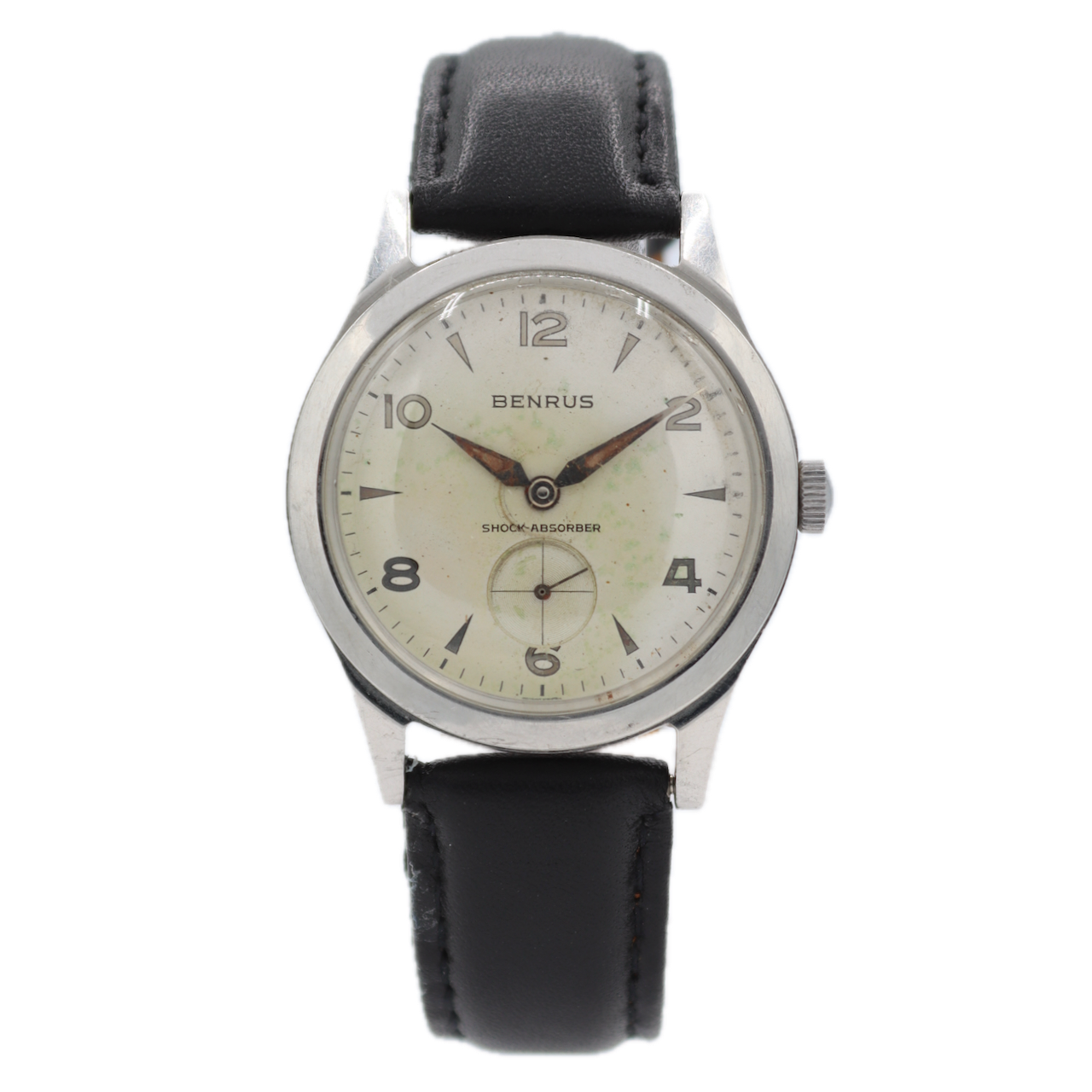 Vintage 34mm Benrus DN2A 17j Men's Mechanical Wristwatch AX2 66 Swiss
