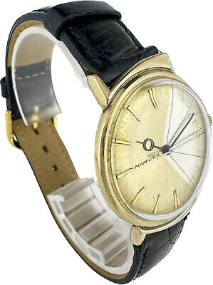 Vintage Hamilton T-403 Shark Fin Men's Automatic Wristwatch 663 10k GF Running
