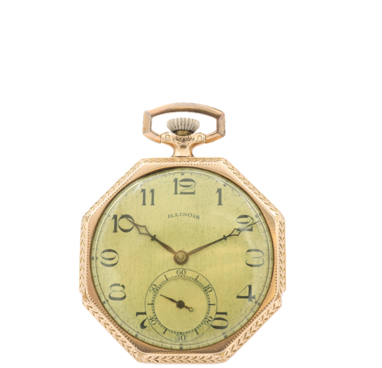 Vintage 12s 1925 Illinois 17 Jewel Mechanical Pocket Watch 415 Gold Filled