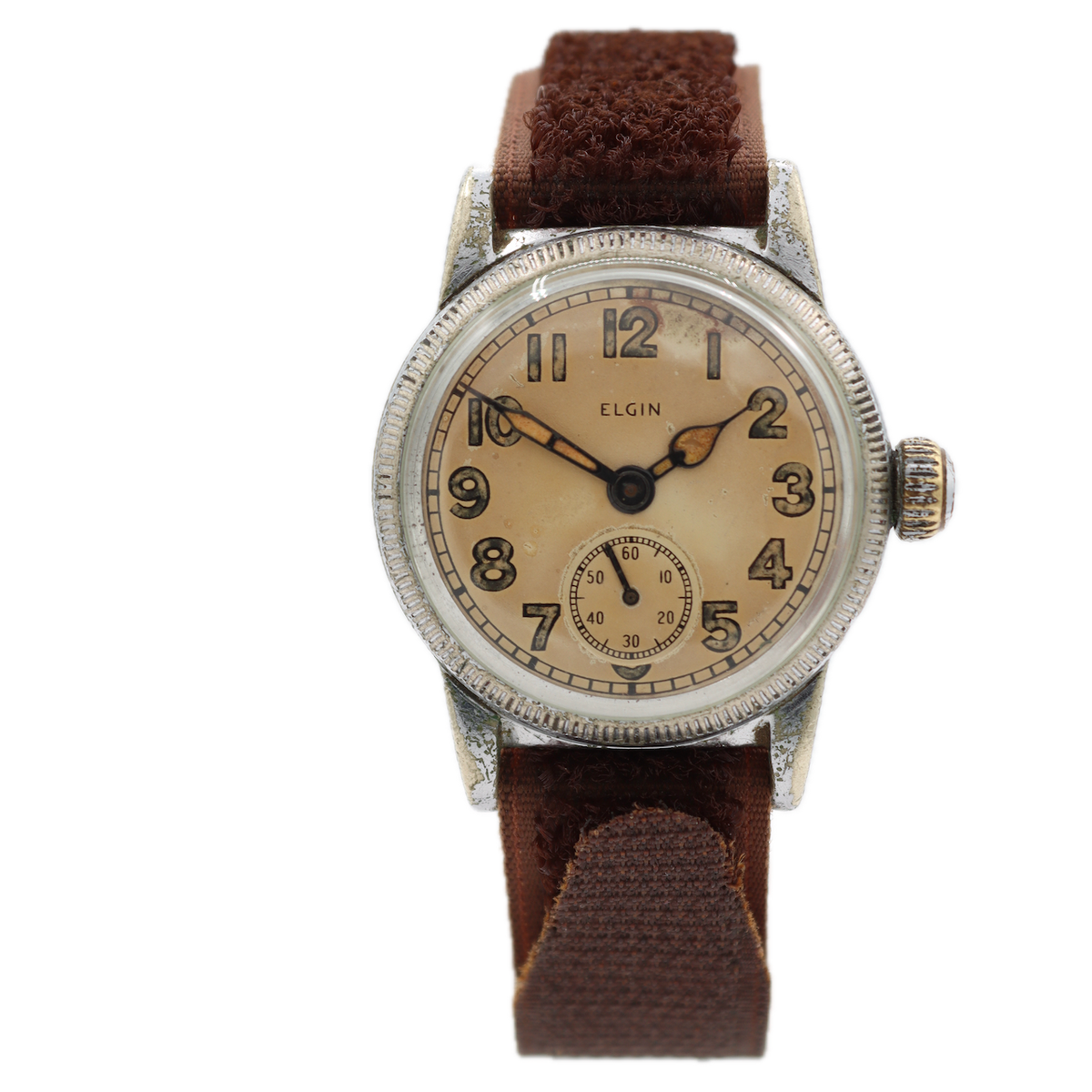 Vintage Elgin Military Style Men's Mechanical Wristwatch 554 USA Chrom