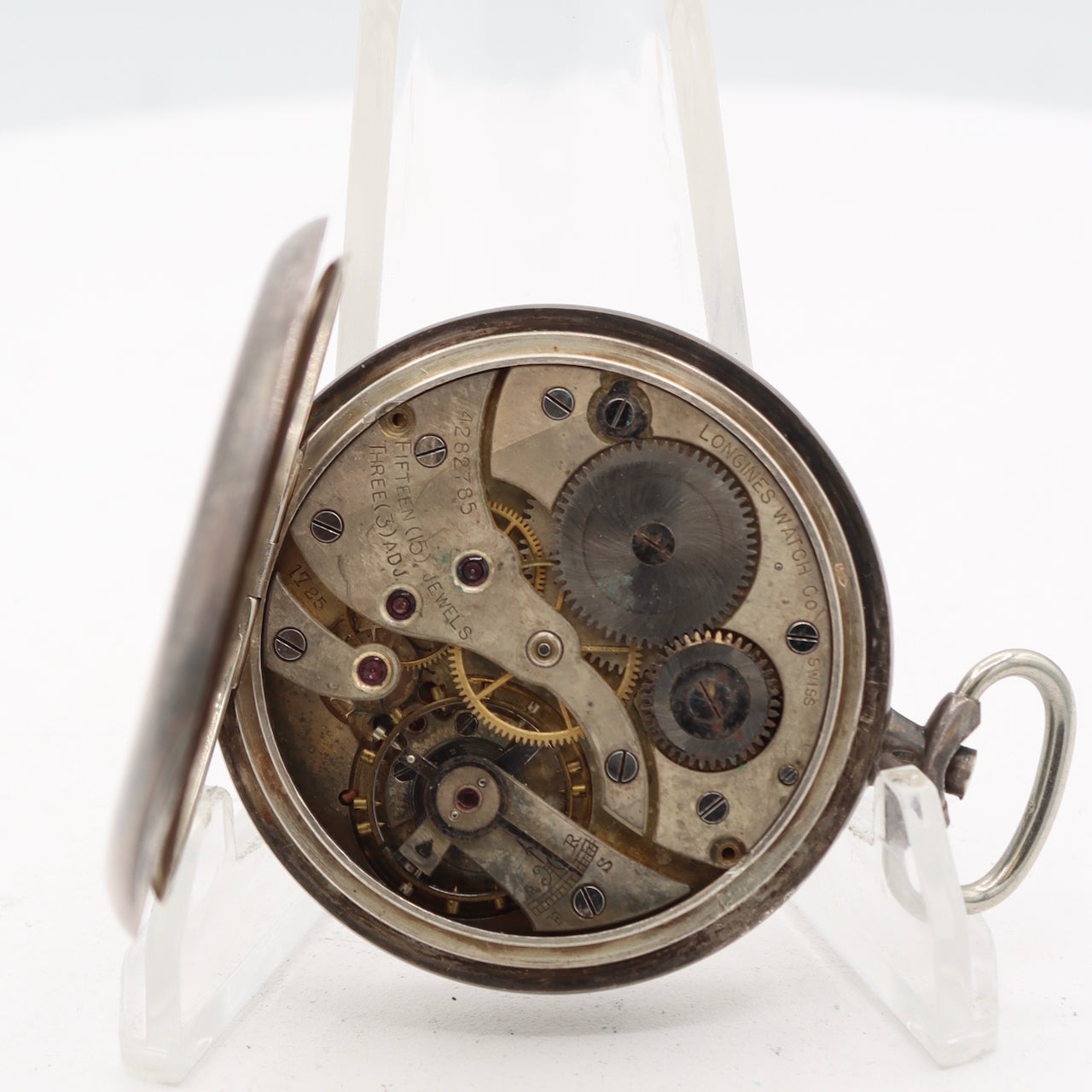 Antique 44.5mm Tiffany & Co. Pocket Watch Longines 17.25 Sterling SilverSwiss