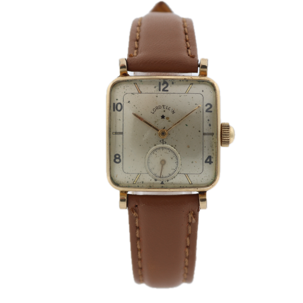 Vintage 25.5mm Lord Elgin 21 Jewel Men's Mechanical Wristwatch 556 USA 14k GF