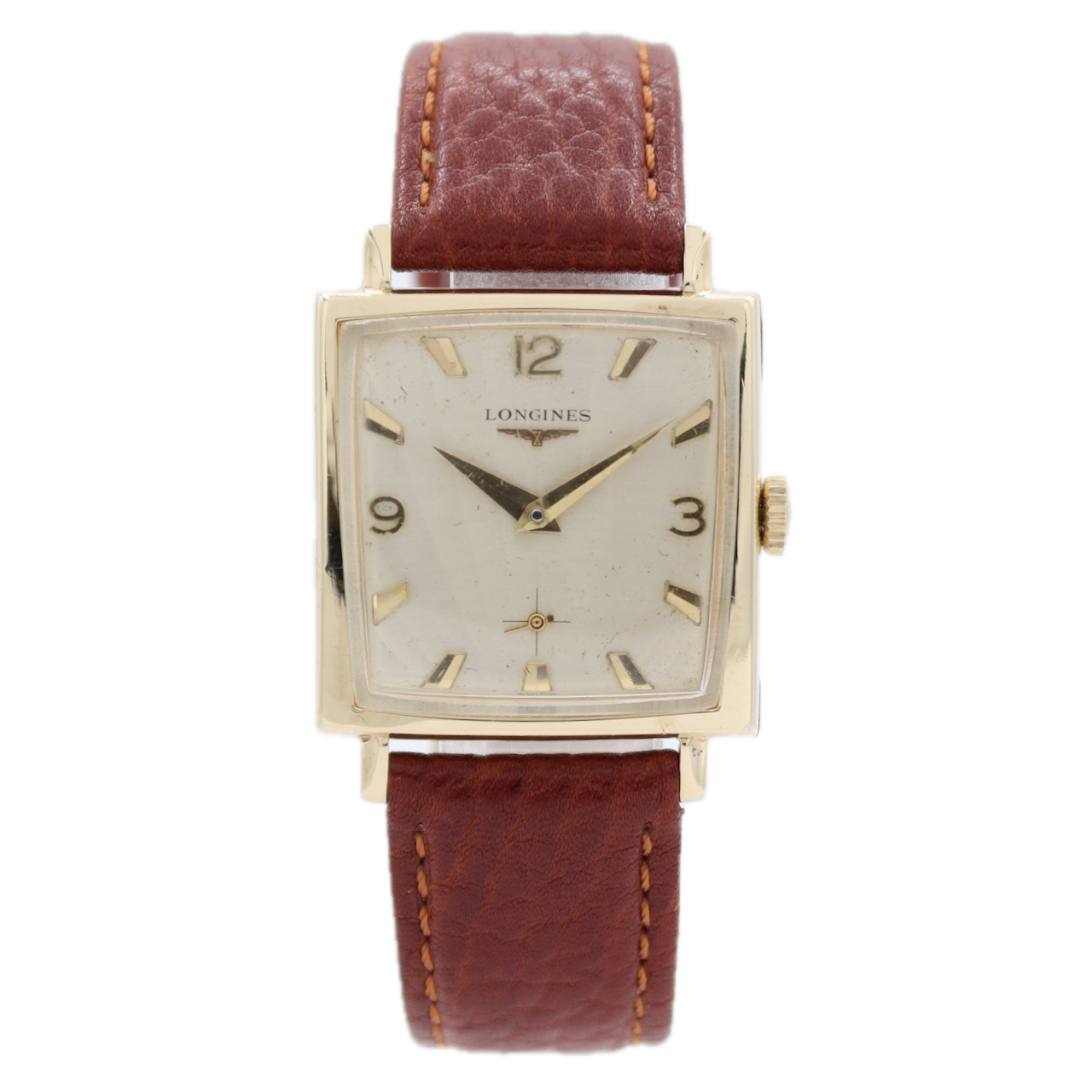 Vintage 1960 Longines Clam Shell Dial Men's Mechanical Wristwatch 370 10k GF