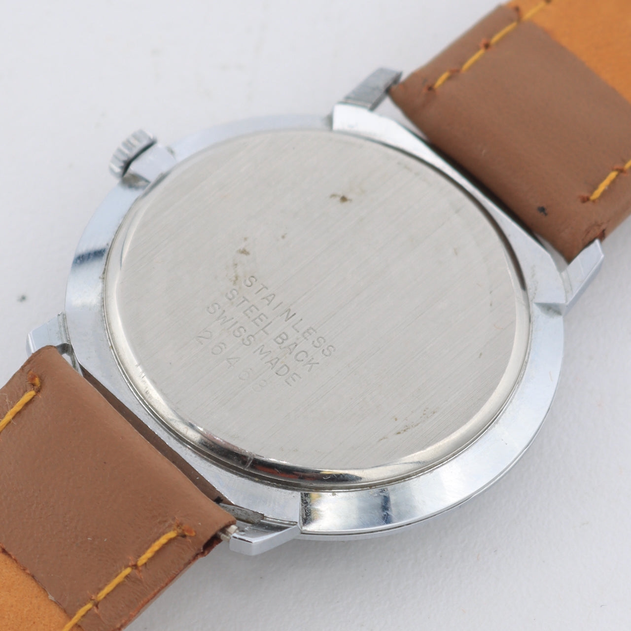 Vintage Vulcain Grey Sunburst Dial Men's Mechanical Wristwatch Steel & Chrome