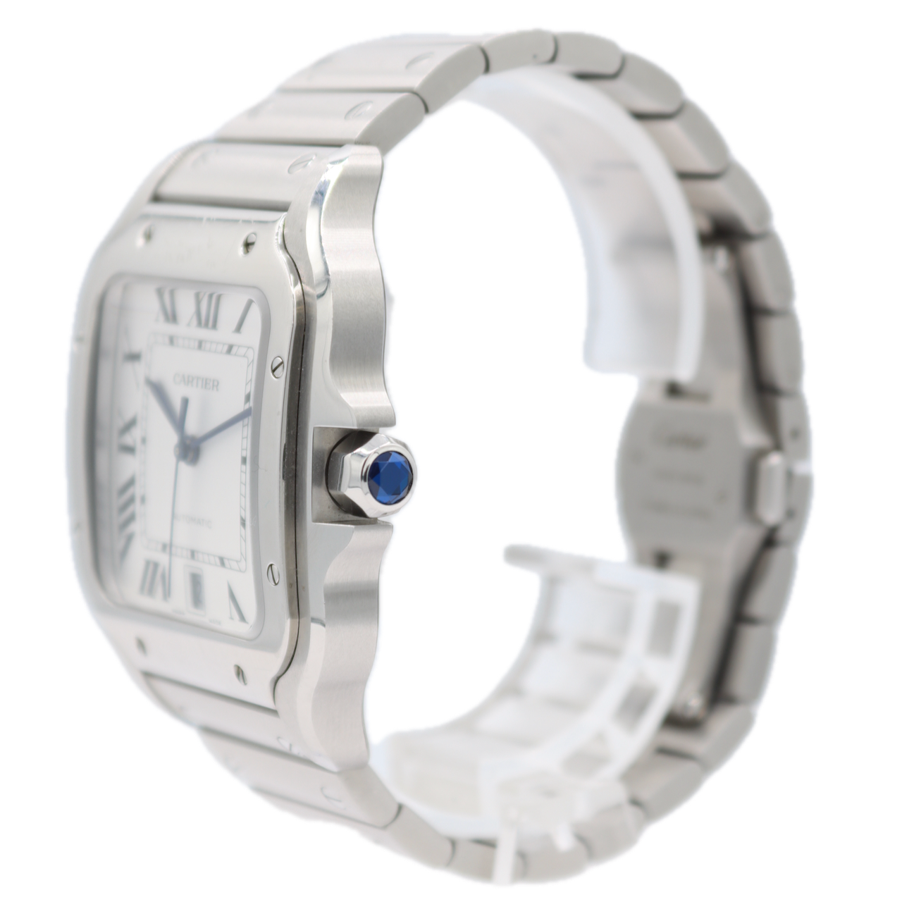 Cartier WSSA0018 Santos De Cartier Men's Automatic Wristwatch 1847Mc Swiss Steel