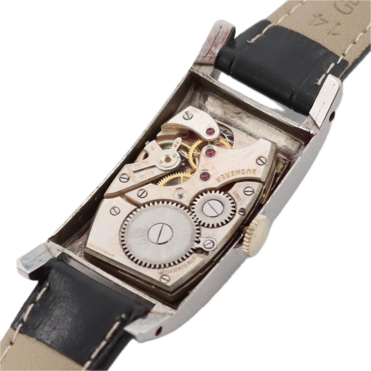 Vintage 20mm Lucerne Art Deco 15jMen's Mechanical Wristwatch Swiss Steel Rare