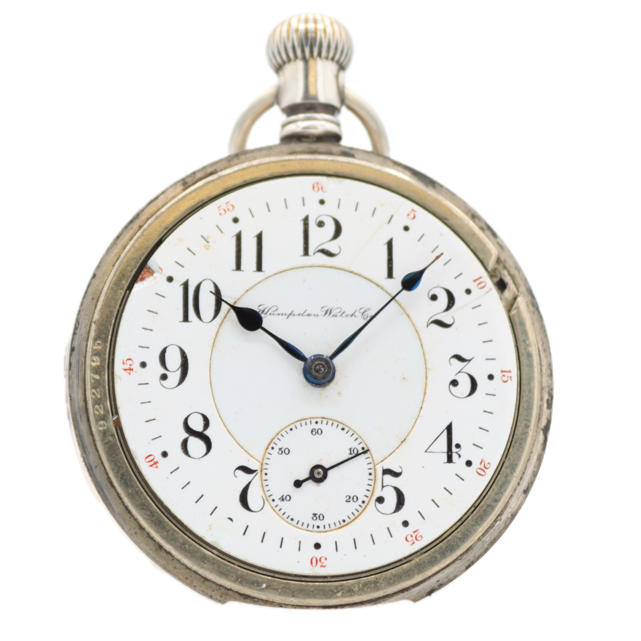 Antique 18s 1900 Hampden 21 Jewel Mechanical Railroad Pocket Watch Dueber