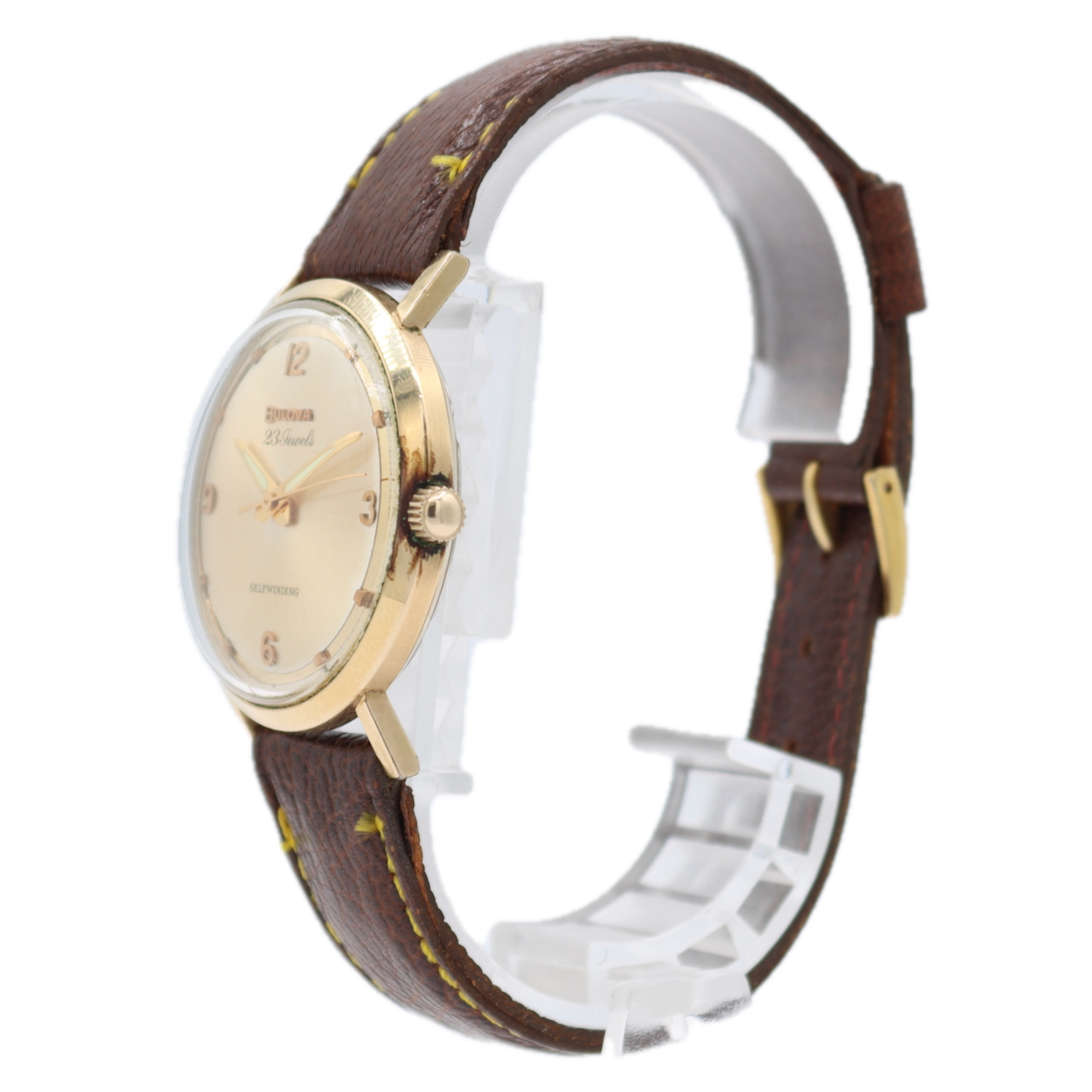 Vintage 33mm Bulova Regatta 23 Men's Automatic Wristwatch 10BZAC USA 10k RGP