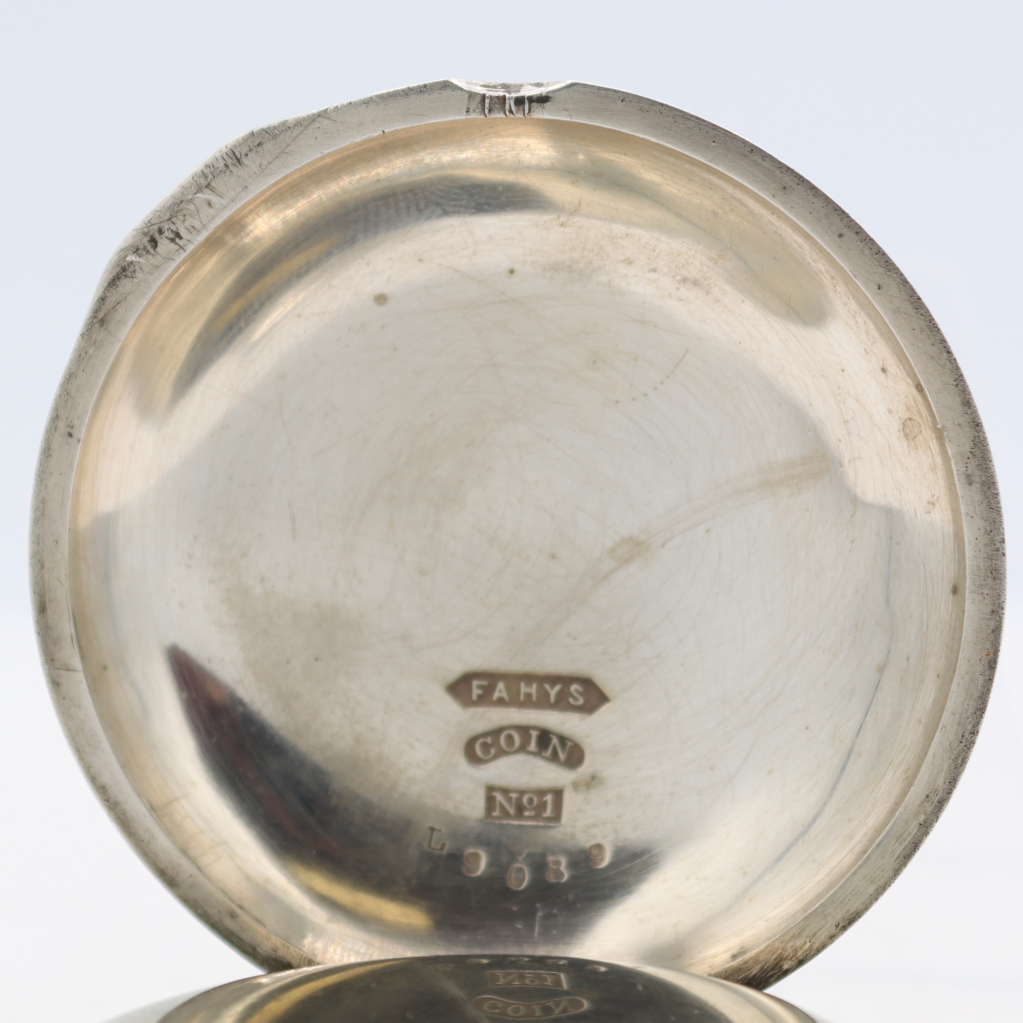 Antique 18s Illinois 13 Jewel Key Wind Pocket Watch Currier Coin Silver USA