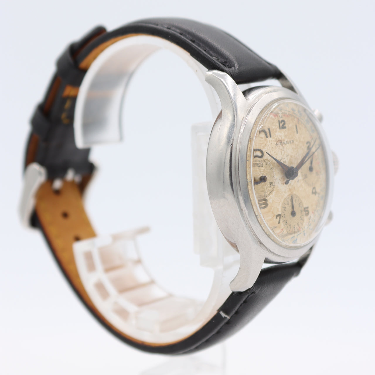 35mm Wittnauer Men's Chronograph Wristwatch Valjoux 72 Triple Register Serviced