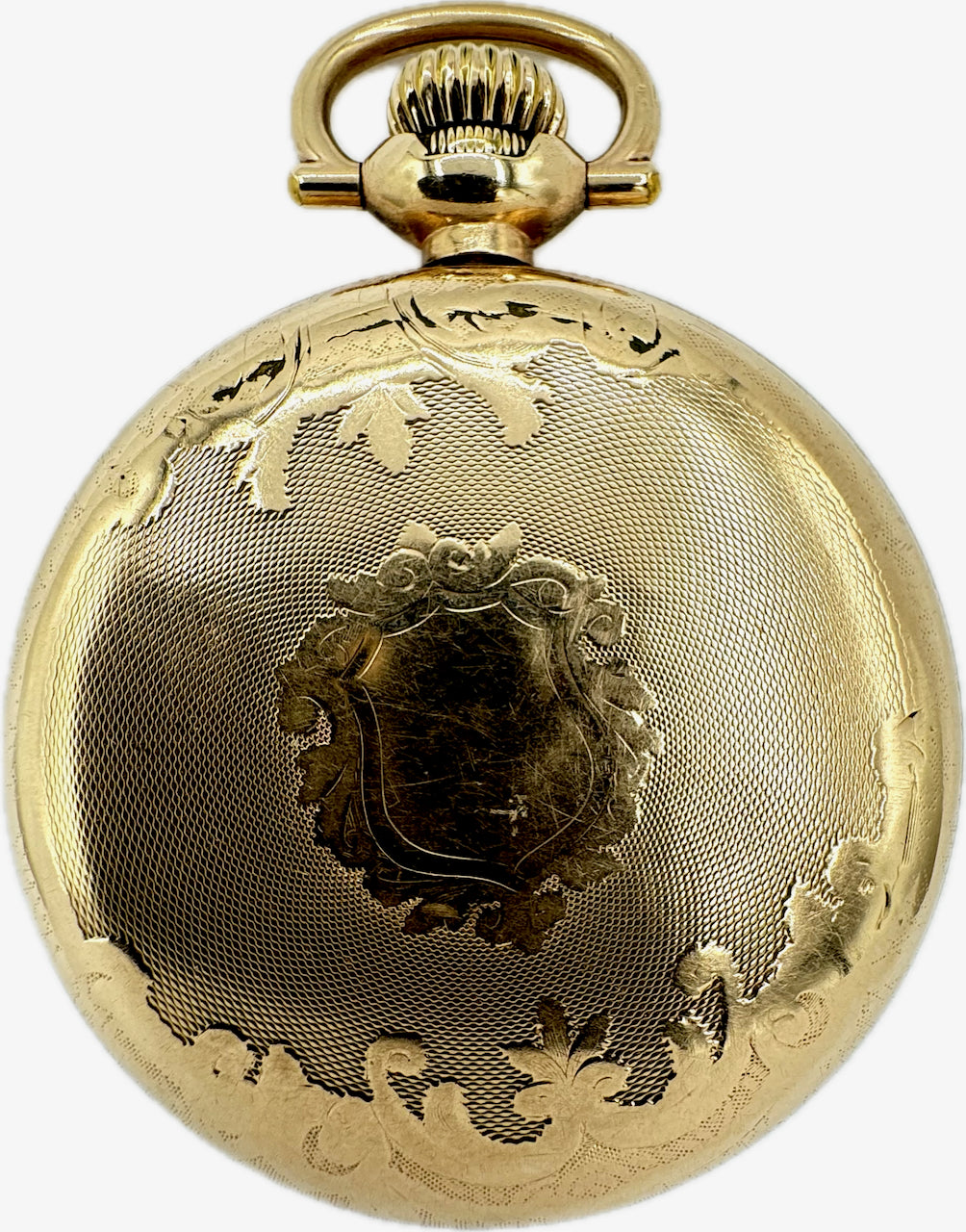 Antique 16S Elgin Mechanical Open Face Pocket Watch Grade 313 10k GF Guilloche