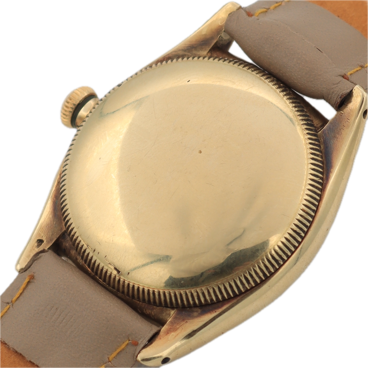 Vintage 1947 Rolex 3131 Bubble Back Men's Automatic Wristwatch Swiss 14k Gold